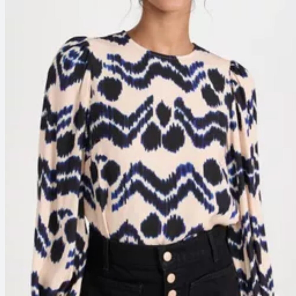 Ulla Johnson Patterned Blouse - Size 8 - image 1